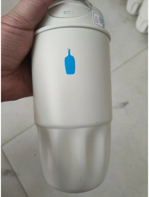 블루보틀 감성 휴대용 컵 카페 미니텀블러 커피 보냉 화이트(260ml), 1개, 260ml+260-450ml