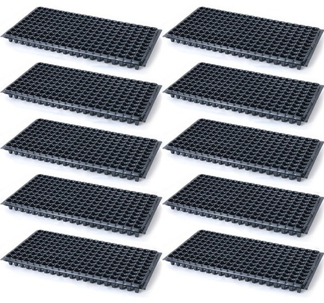 해피앤몰 모종판 모종 트레이 10개세트, 1개, 블랙