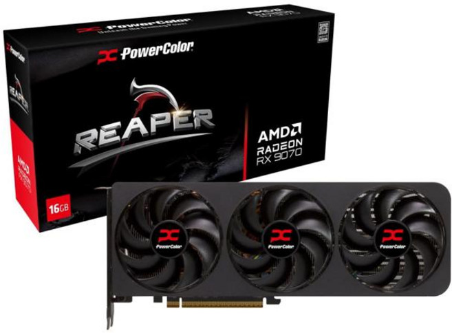 파워컬러 레드 데블 스펙트럴 화이트 AMD 라데온 RX 9070 XT 16GB GDDR6, 9070 리퍼
