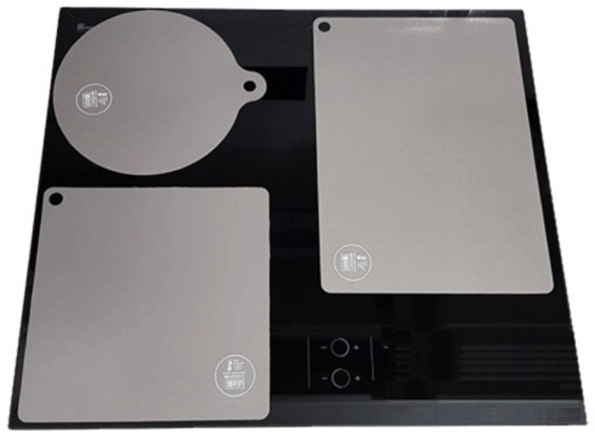 YINEOR 실리콘 인덕션 보호매트 3ea(원형 + 정사각형 + 직사각형)미끄럼 스크래치 방지 패드, 원형 + 정사각형 + 직사각형, 1개