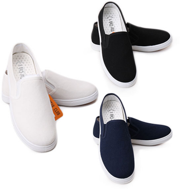 스타클럽 W형 단화 남녀공용 캐주얼 발편한 슬립온 운동화 데일리슈즈 1개