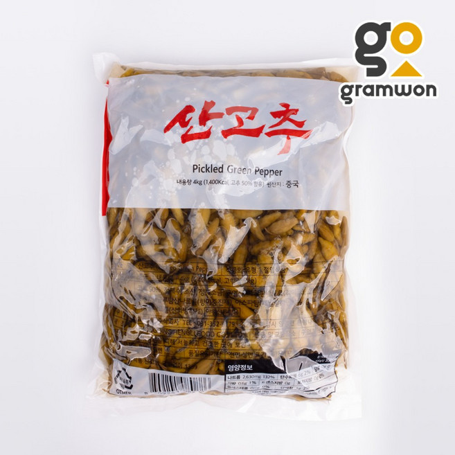 산고추 4kg 해울찬 고추 절임 장아찌 초밥 반찬 업소용 파우치, 1개