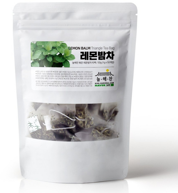 늘해찬 볶은 레몬밤 삼각티백 대용량, 1g, 50개입, 50개입, 1개