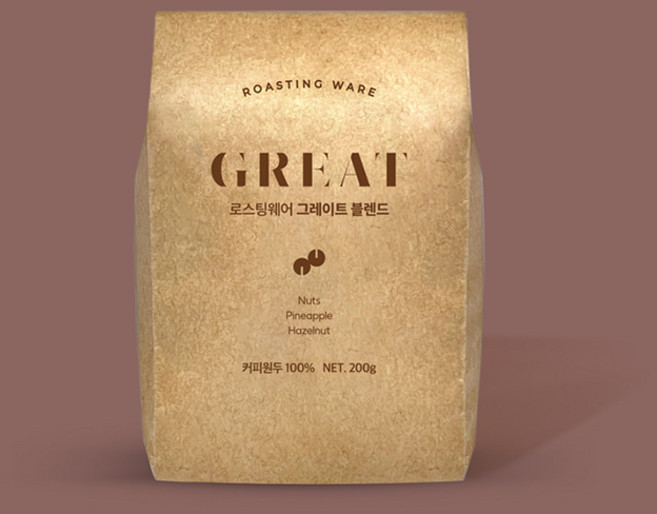 로스팅웨어 그레이트 블렌드 200g 1kg, 핸드드립용 분쇄, 핸드드립