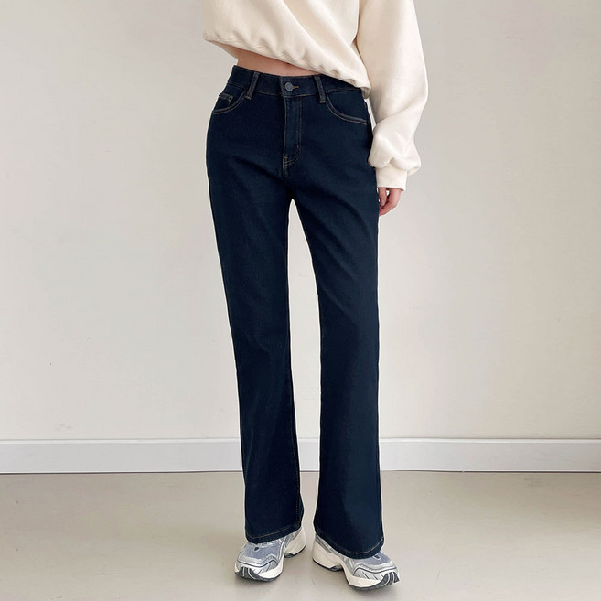 루나진 여자 융털 기모바지 세미부츠컷