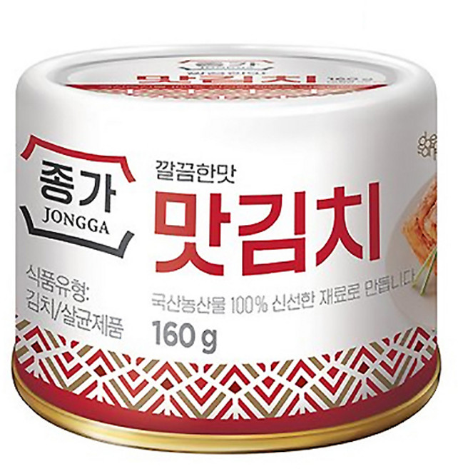종가 깔끔한맛 맛김치, 160g, 1개