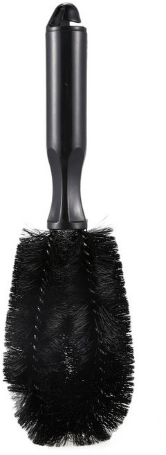 검정색 트럭 자동차 자동 휠 타이어 림 브러시 세척 청소 도구 10.6" 길이, 하나, 검은색, 1개