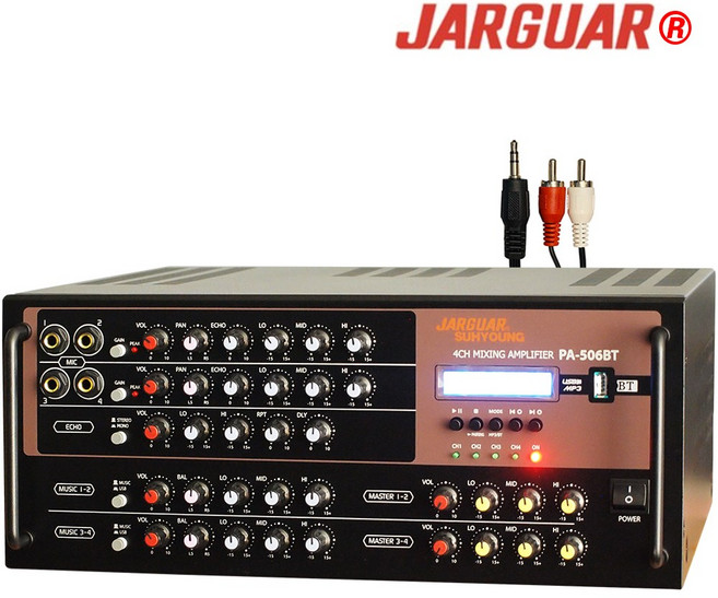 서영엔터테인먼트 업소용 노래방 앰프 JARGUAR PA-506BT 4체널 720W 블루투스/USB/MP3재생 SM