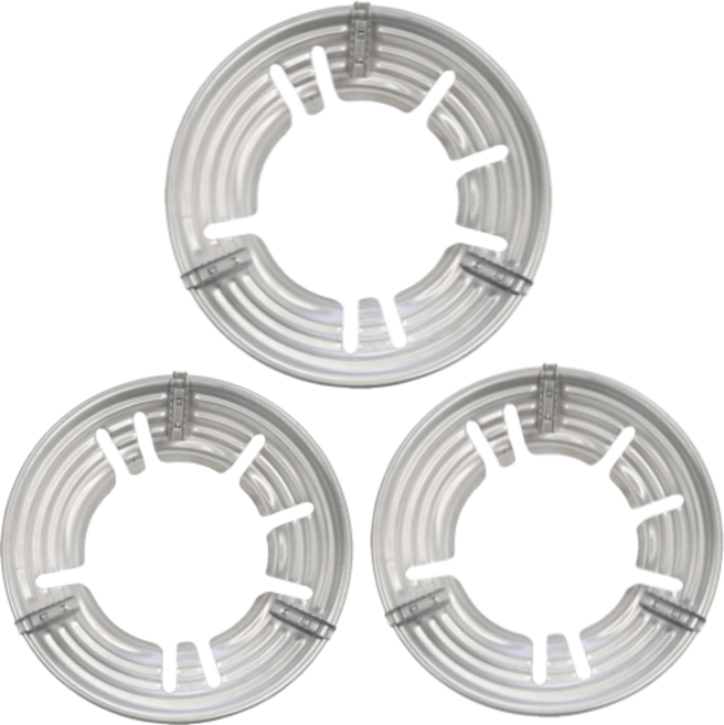 멜팅마켓 캠핑용 가스 버너 바람막이, 3개, 실버