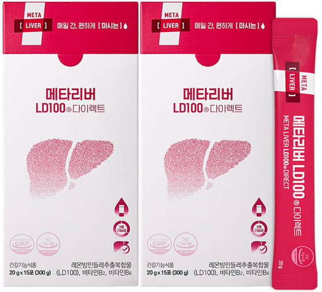 메타리버 LD100 레몬밤단델리온 액상 간건강 지방간영양제, 2세트, 15회분
