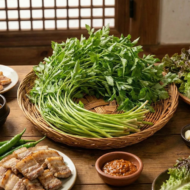 팜보스 청도 제철 미나리 산지직송 향긋한 생미나리 특품, 1kg, 1개, 미나리 특품