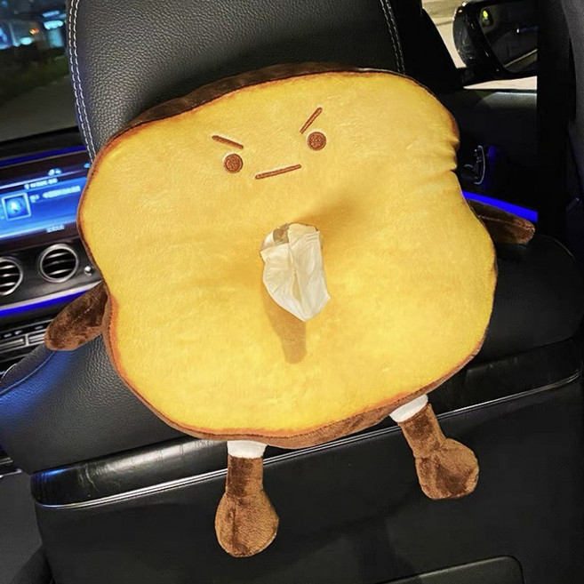 이모스트 이상한친구들 차량용 티슈걸이 케이스, 구운토스트, 1개