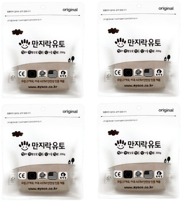 이야코 만지락 소프트 유토 200g, 4개