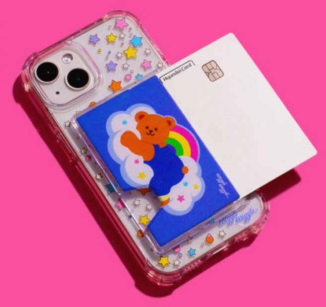 [위글위글] 맥세이프 카드슬롯 사이드 마그네틱 카드 케이스 - Cloud Bear 414477, Mango Bird