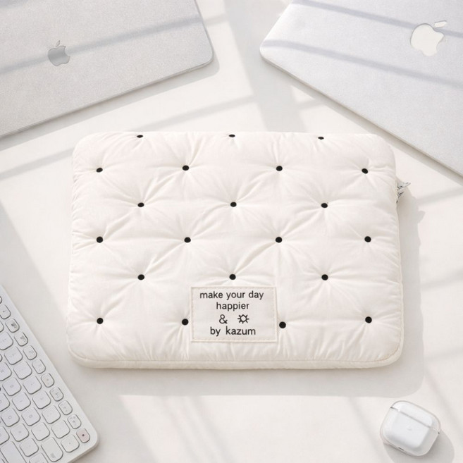 오라이브 아이패드 태블릿 파우치, 1개, 크림 화이트