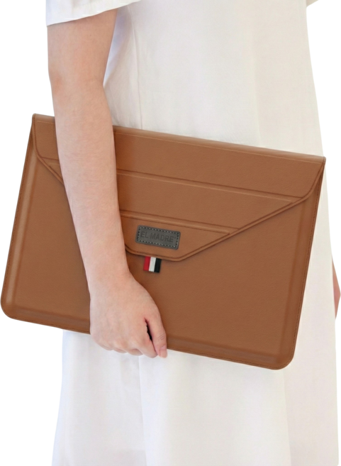 엘마드레 노트북파우치 방수 케이스 맥북에어 삼성 lg그램 노트북커버, 카멜브라운, 1개