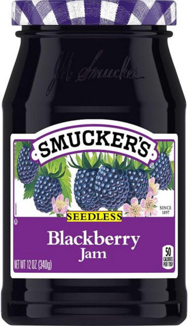 콩포트 잼 일잼 스머커 씨 없 블랙베리 12온스, 1개, 340g