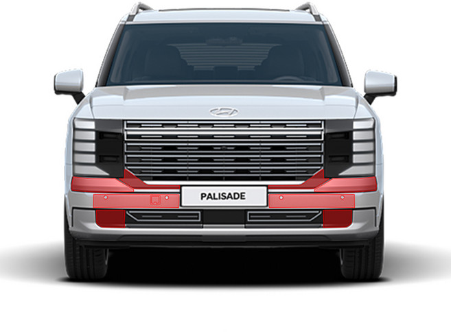 디 올 뉴 팰리세이드 LX3 프론트범퍼 전면 PPF 보호필름, 캘리그라피