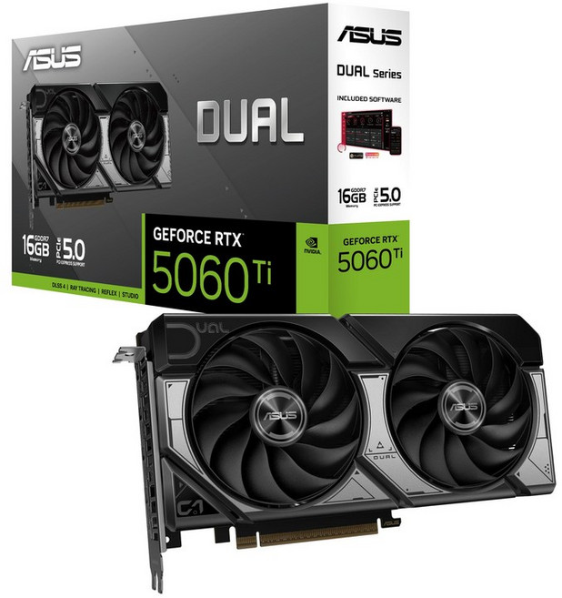 ASUS NVIDIA GeForce RTX 5060 Ti GDDR7 PCI Express 5.0 DUAL-RTX5060TI-O16G 비디오 카드 국내, 상품 설명 참조 또는 문의해 주세요