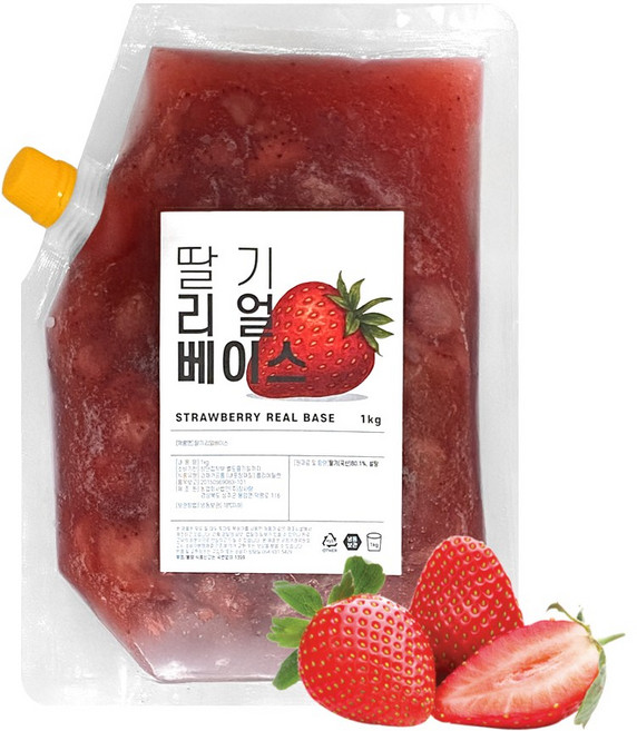 참사랑 국산 냉동 딸기 리얼 베이스 아이스박스배송, 1개, 1kg