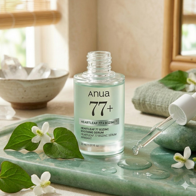 ANUA 어성초 77 트러블 세럼 B3 징크 함유 진정 피지조절 여드름 피부케어, 1개, 30ml