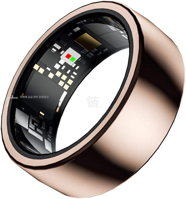 LA380 스마트 헬스 링 심박수 모니터 스트레스 측정 바이오넷 심전도 헬스체커 동경화, 로즈 골드 10호 50.8cm, 1개