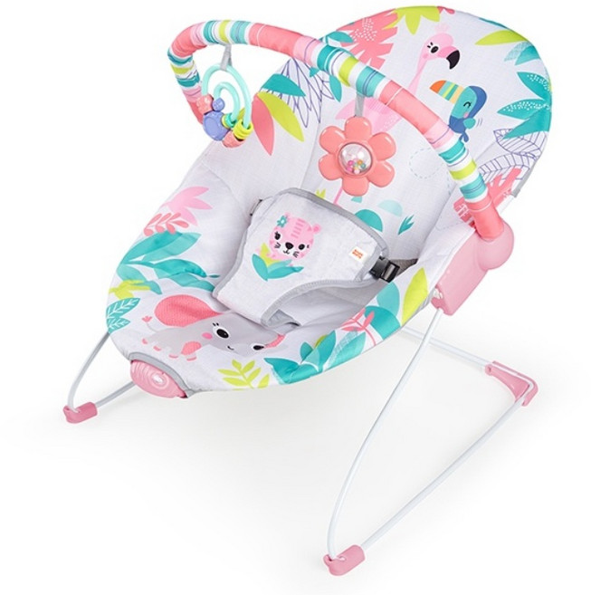 Bright Starts 火鶴鳥印花搖籃床, 混色