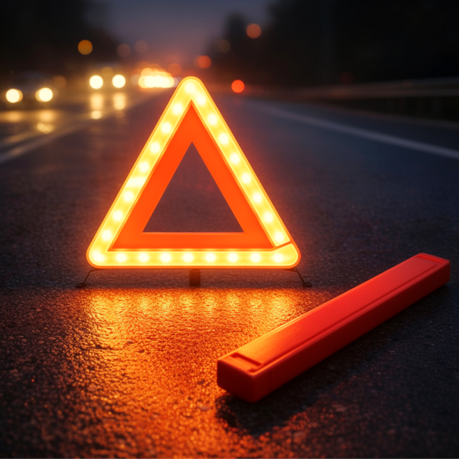 샤에르 휴대용 반사광 안전 삼각대, Red, 1개