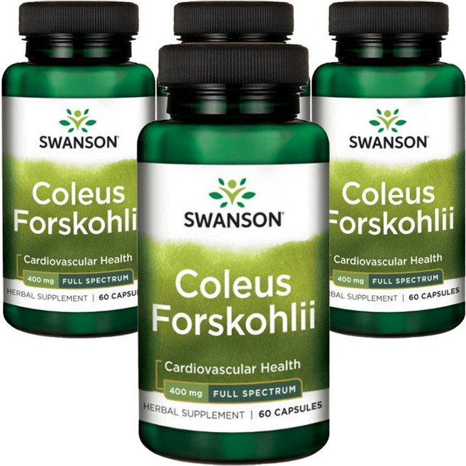 스완슨 콜레우스 포스콜리 400mg 캡슐, 60정, 4개