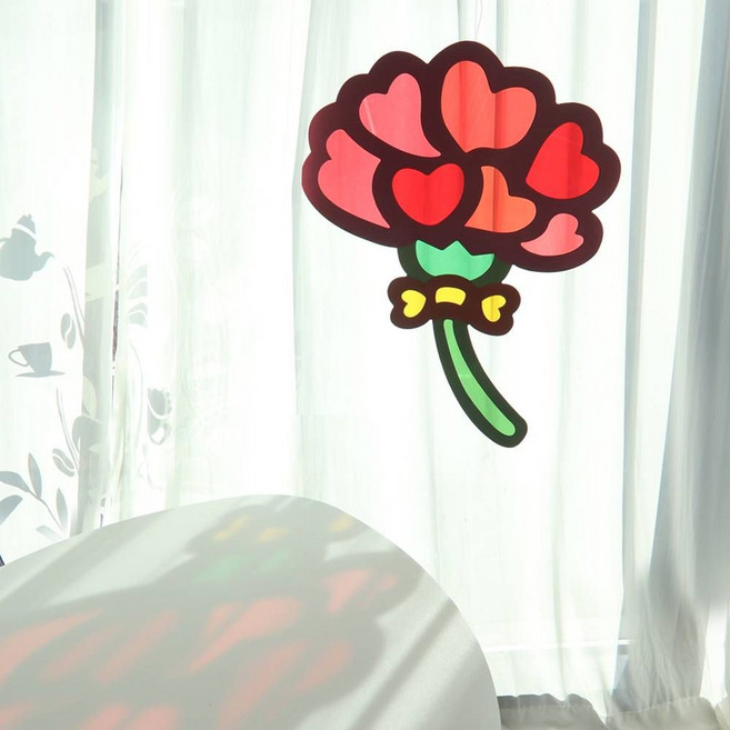 대왕 카네이션 만들기 썬캐쳐 어버이날 스승의날 키트 교구 부모님 선물 선생님선물, 단품