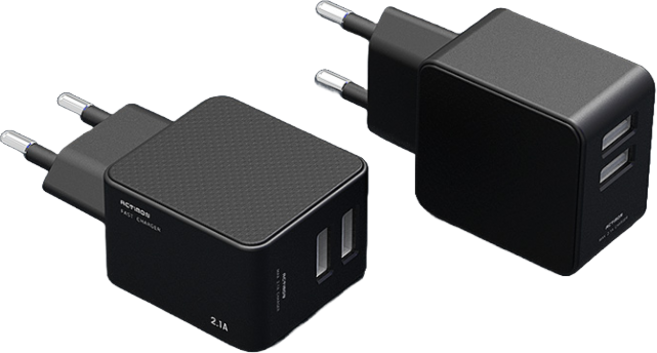 5V 2.1A USB 충전기 2구 일반충전기 저전압 충전 어댑터, 1개, 블랙