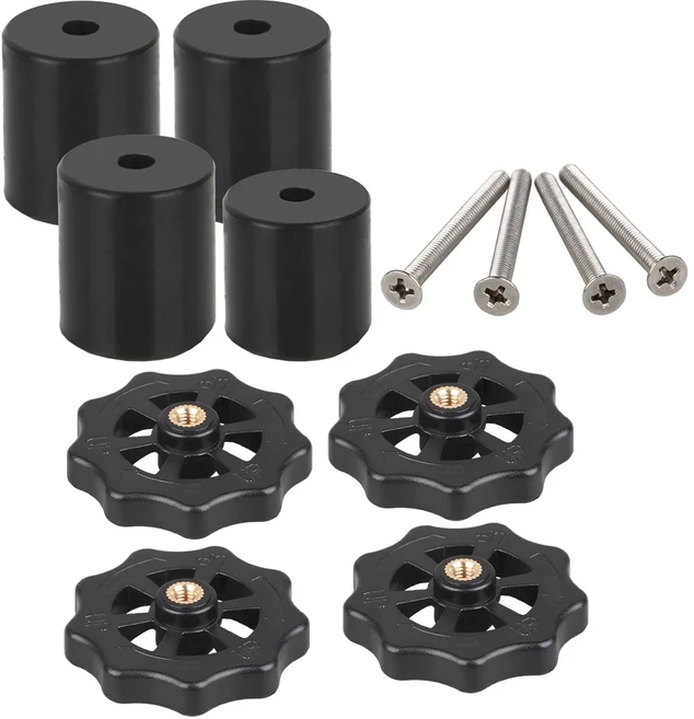 3D 프린터 부품 가열 침대 스프링 레벨링 키트 조정 + CR-10 Ender 핫베드 용 나사, 04 Black Silicone Kit