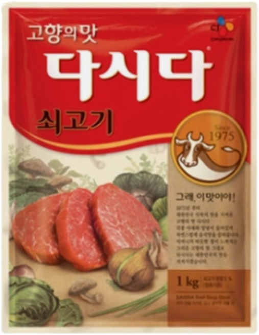 CJ제일제당 쇠고기 다시다, 1kg, 60개