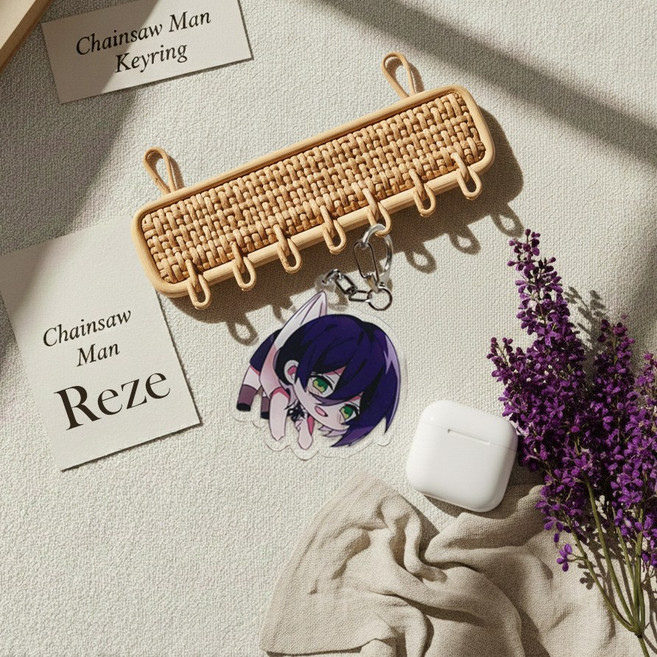 체인소맨 레제편 아크릴 키링 레제굿즈 열쇠고리 4종, 1개, 레재