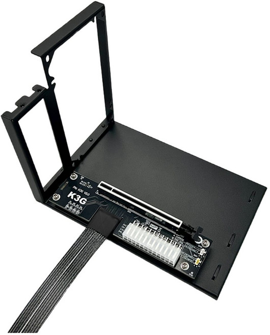PCIe 5.0 X4 M2 노트북 그래픽 카드 외부 어댑터 EGPU 연장 케이블 브래킷이 있는 외부 그래픽 카드 도킹, 1개, 검은색