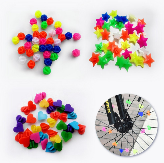 도나토르 자전거 휠 장식 스포크 비즈72P, 72개, 하트