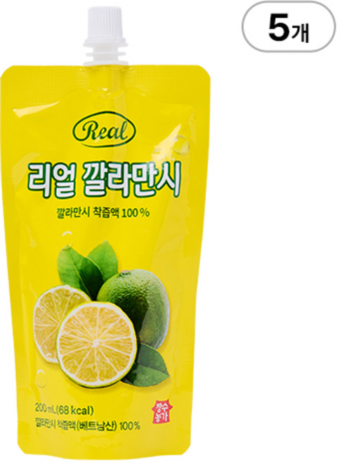 장수농가 리얼 깔라만시 원액 200ml, 5개