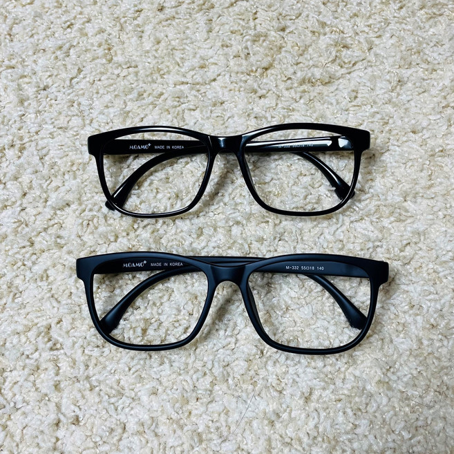 가벼운 국산 빅사이즈 남자 여자 사각 검정 뿔테 안경 M332