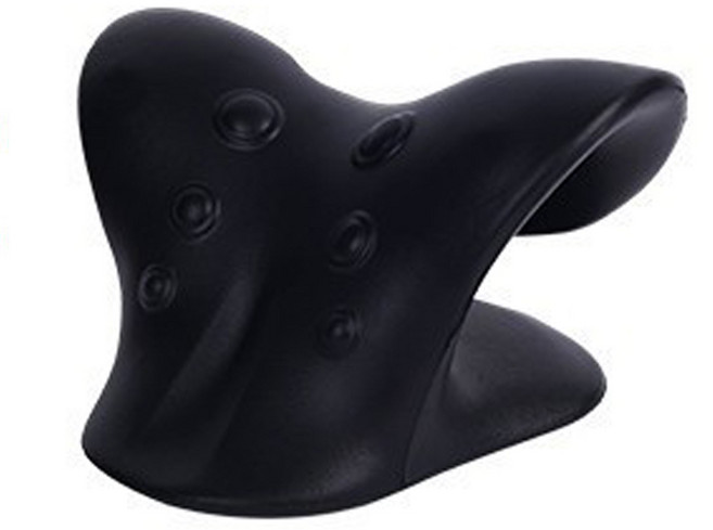 경추 마사지 베개 U자형 중력 지압 목 및 어깨 블루, 2) Black, 01 Black