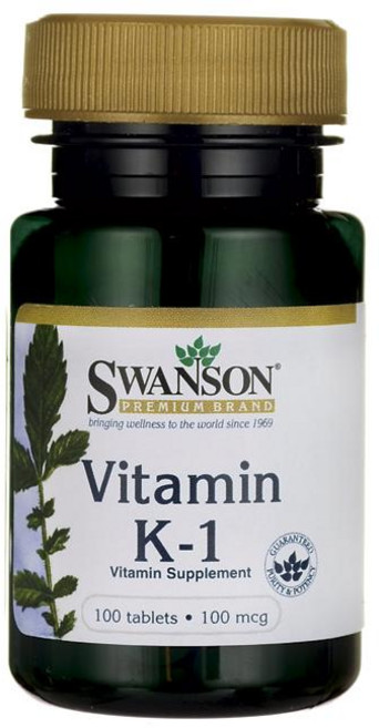 Swanson 斯旺森 維生素 K-1 100mcg 錠, 100 件, 1個, 單一商品