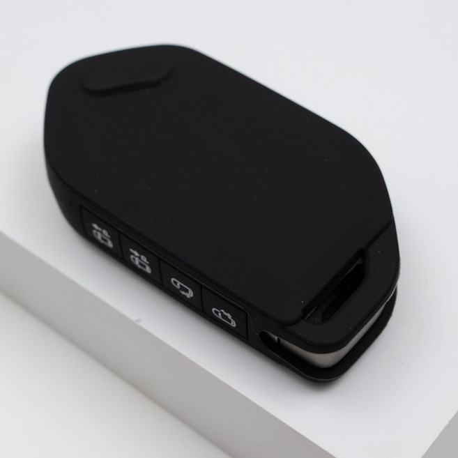 기아 EV3 EV4 EV6 EV9 호환 차 키케이스 커버 홀더 스마트 실리콘 리모컨, S57_9버튼, 블랙