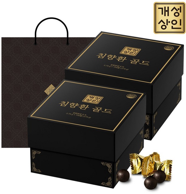 개성상인 침향환 골드 + 쇼핑백, 375g, 2개