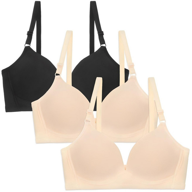 엘라운지 저중심 심플 브라 3종세트
