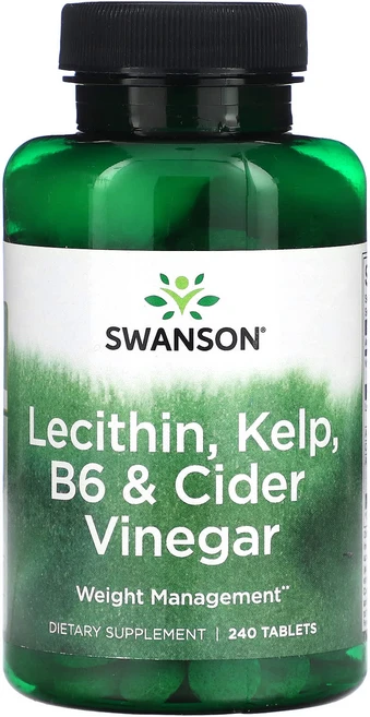 Swanson 레시틴 해조류 B6 및 사이다 식초 240정, Swanson레시틴해조류B6및사이다식초240정, 1개 - 쿠팡