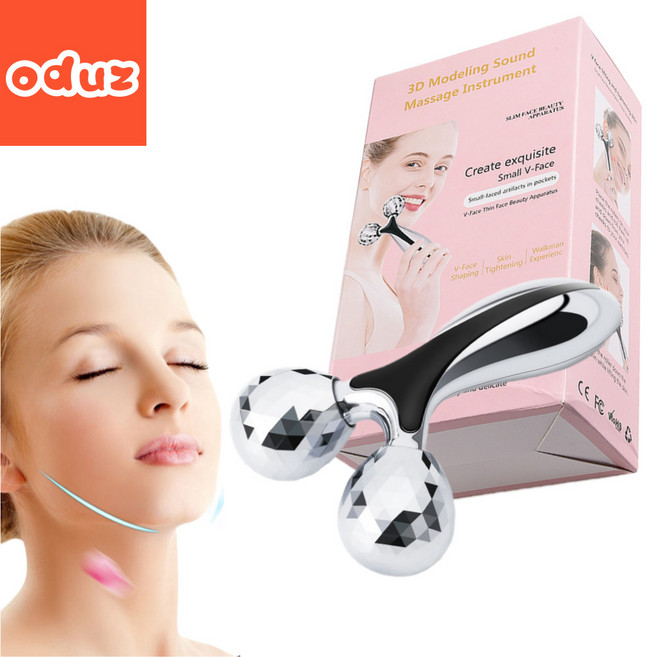 오듀즈 얼굴 마사지기 이영애 v라인 페이스 롤러 리파 도구 캐럿 레이 마사지 롤러, 1.오듀즈 페이스롤러 올인원, 1개