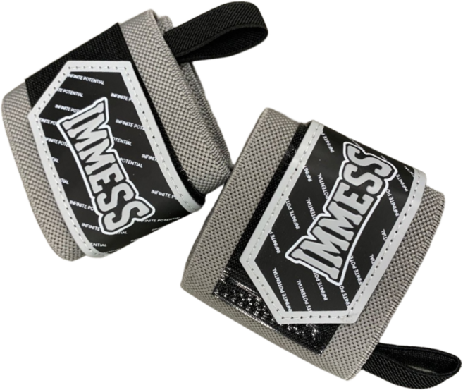 이메스 헬스 손목보호대 리스트랩 중량운동 벤치프레스 웨이트 크로스핏 아대, 그레이, 1세트