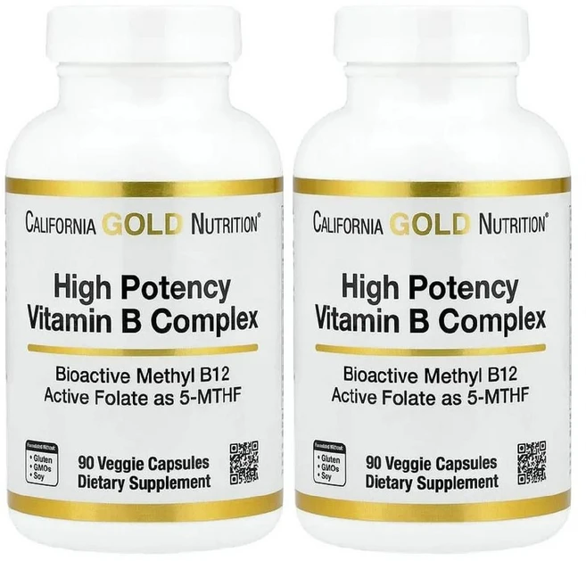 CGN 비타민B 콤플렉스 고효능 이노시톨 Vitamin B12 5 MTHF 90캡슐 2병, 90정, 2개 - 쿠팡