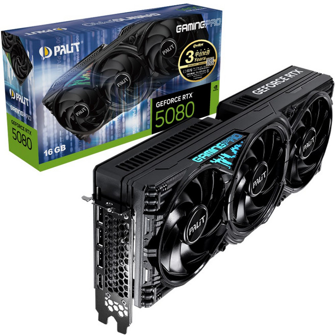 PALIT 지포스 RTX 5080 GAMINGPRO D7 16GB 이엠텍 그래픽카드