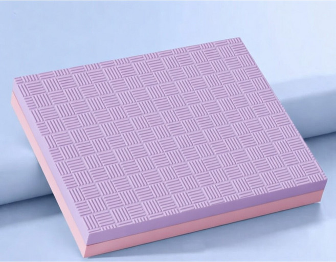 자스민스토어 밸런스 두꺼운 4cm 매트 EVA 요가 홈트 피트니스 무릎 팔꿈치 보호 플랫 서포트 운동 쿠션, 1개, 퍼플핑크