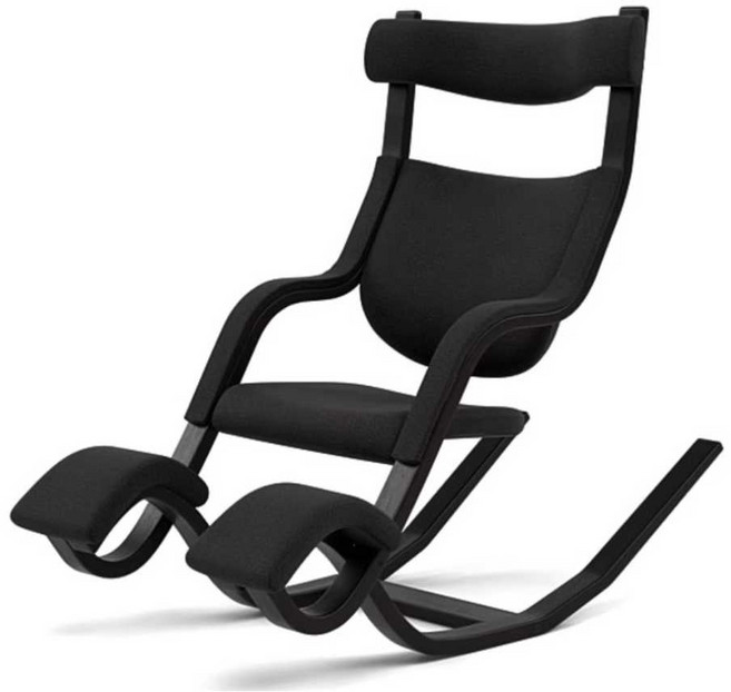 자세교정 밸런스체어 중력균형 기능의자 싱글 학생용 꿀잠 무중력 교정, 블랙